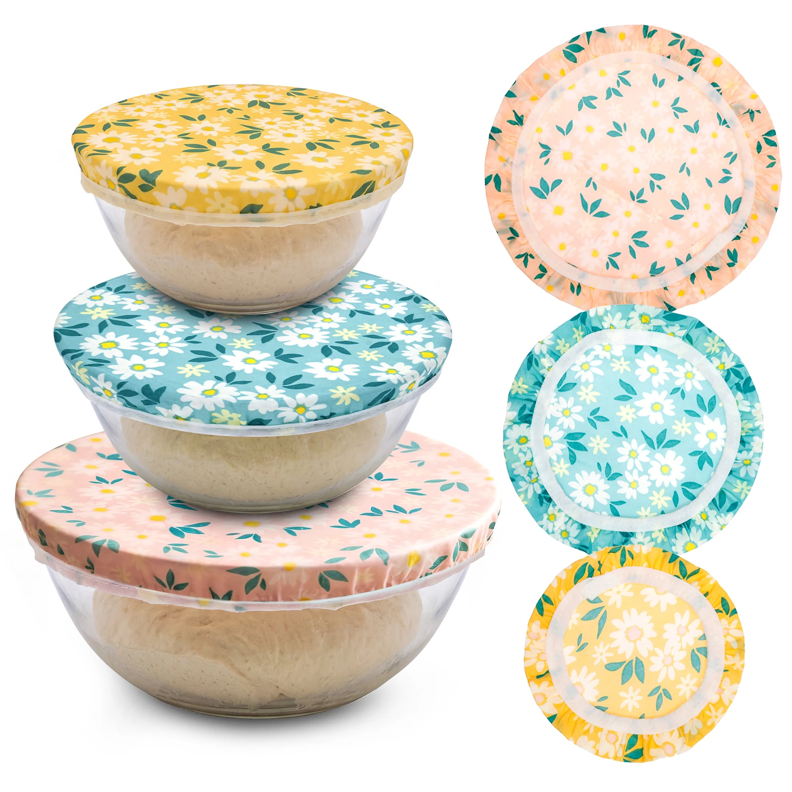 Beeswax Food Cover - 3 Buah Penutup Mangkuk Katun Lilin
