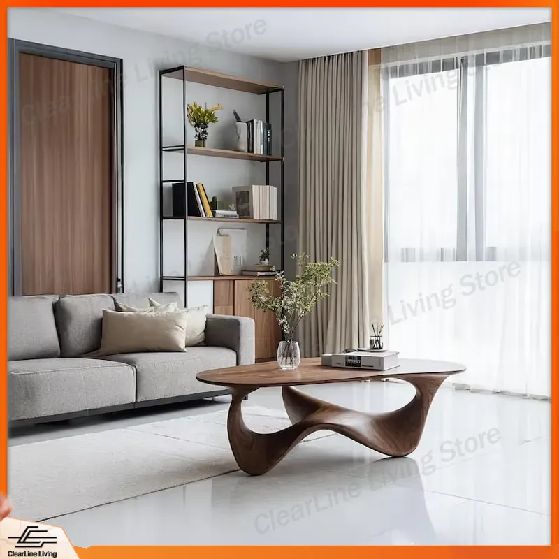 Sustainable Living Home - Meja Kopi Kayu Solid Modern, Alas