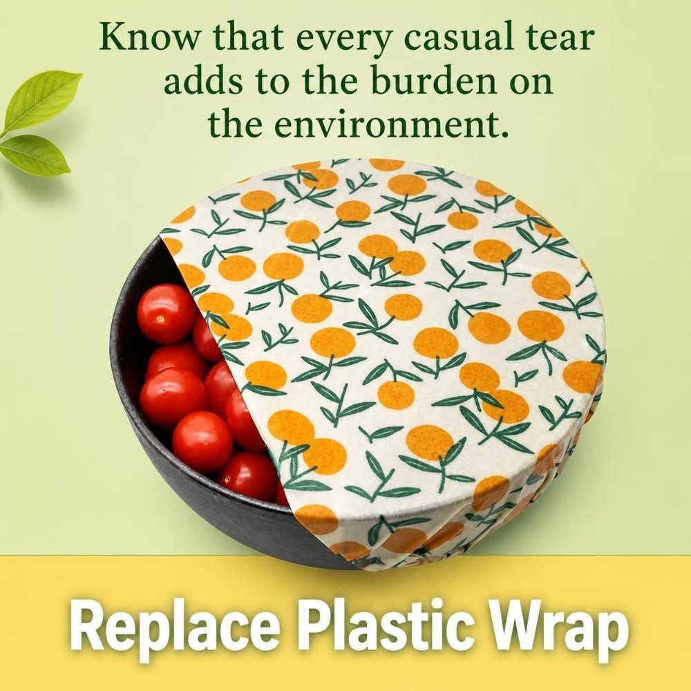 9 buah kertas pembungkus makan - Beeswax Food Cover ulasan dan harga