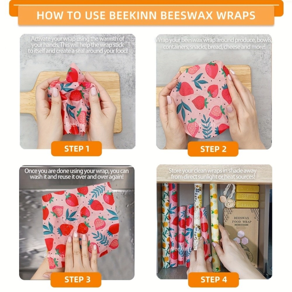 9pcs Pembungkus Makanan Lilin  - Beeswax Food Cover ulasan dan harga