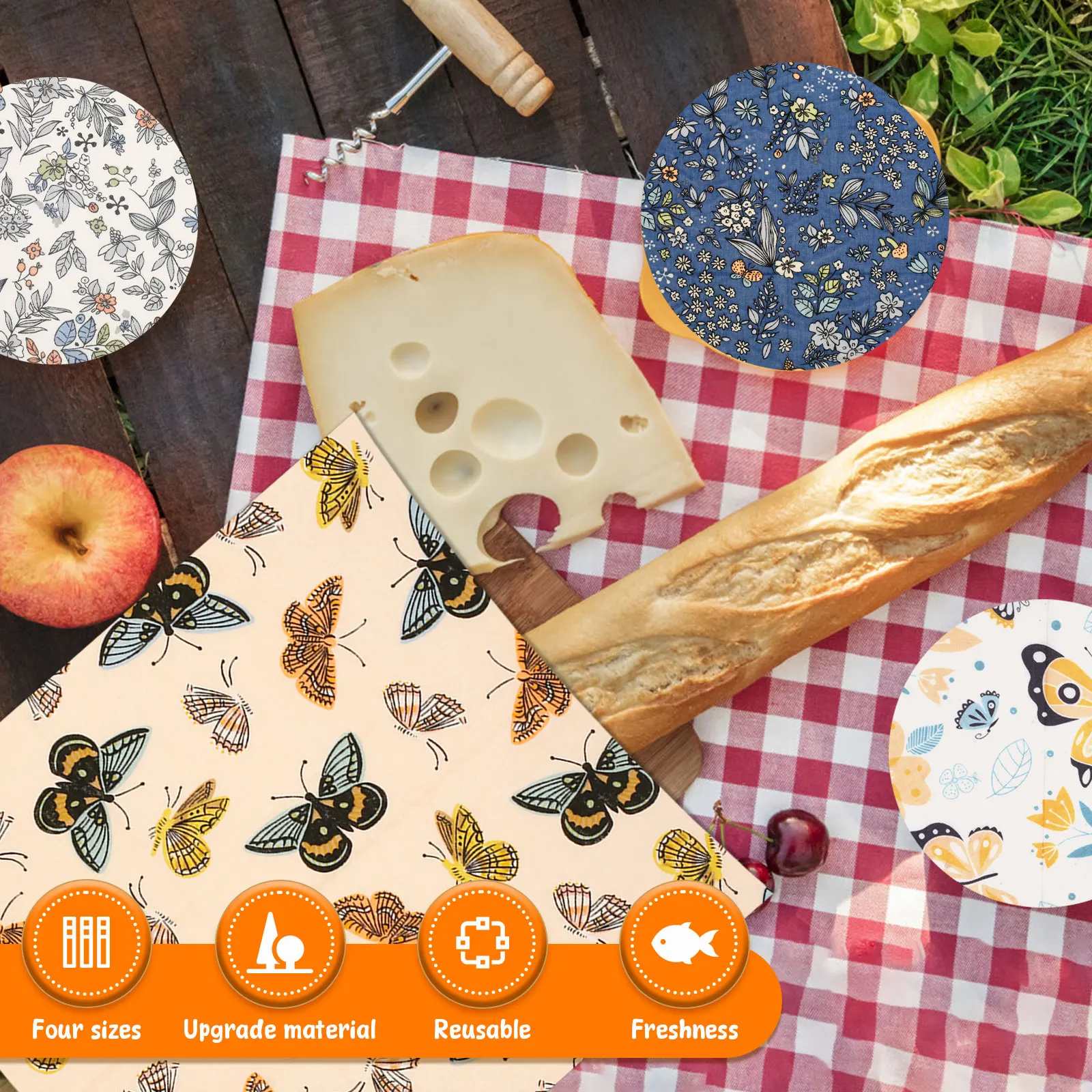 11 Pcs Set Pembungkus Makanan  - Beeswax Food Cover ulasan dan harga