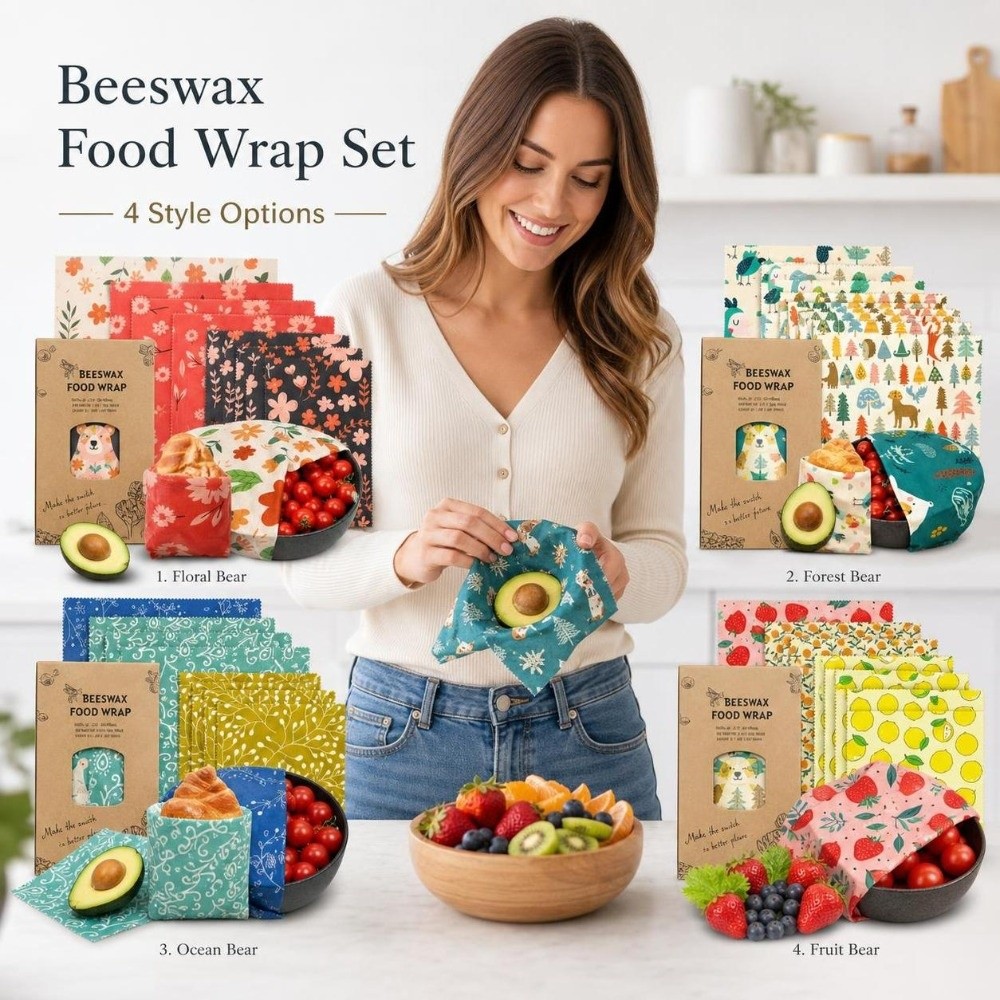 9pcs Pembungkus Makanan Lilin  - Beeswax Food Cover ulasan dan harga