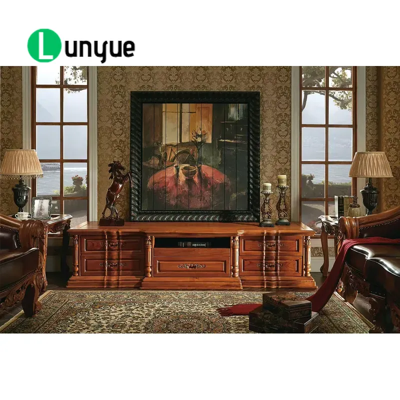 Lemari TV Kayu Jati Ukiran Ant - Sustainable Living Home ulasan dan harga