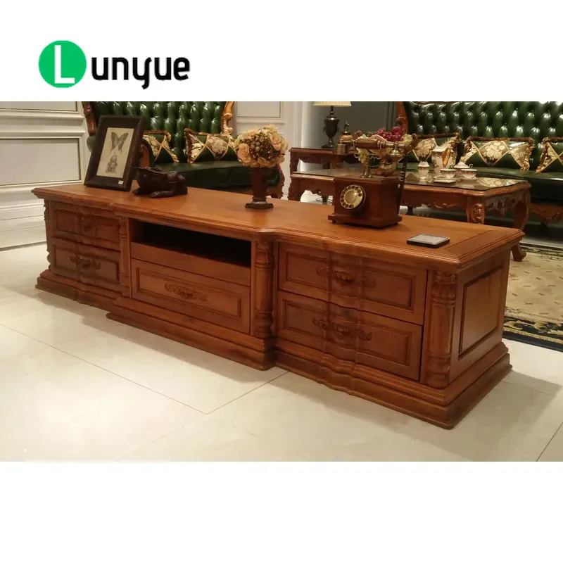 Lemari TV Kayu Jati Ukiran Ant - Sustainable Living Home ulasan dan harga